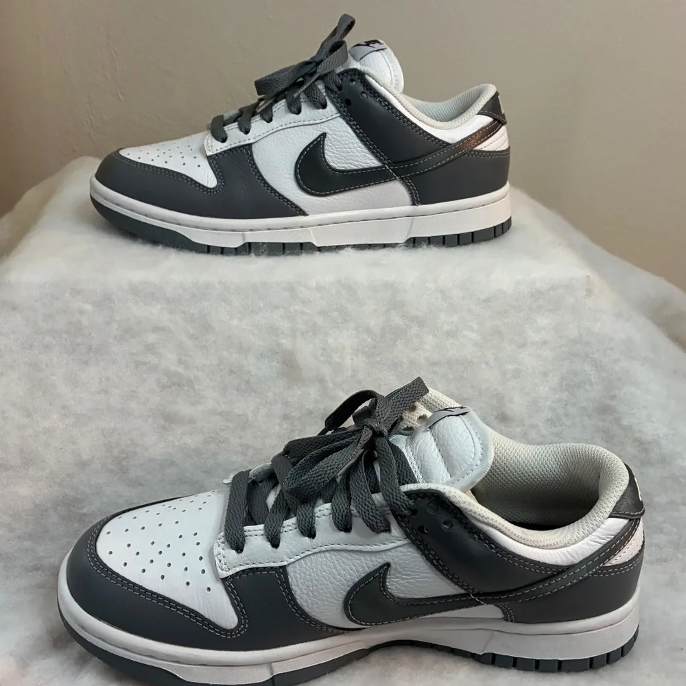 Nike Dunk Low Custom Gray White Sneakers EUC M 6/ W 7.5 Athletic Stylish EUC